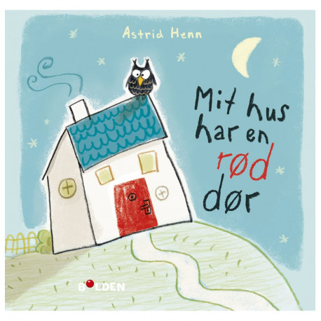 Mit hus har en rød dør