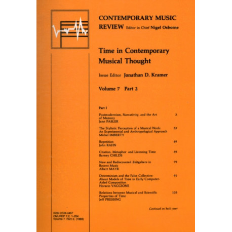 Time in Contemporary Musical Thought