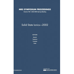 Solid-State Ionics - 2002: Volume 756