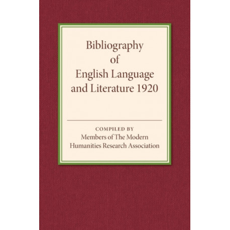 Bibliography of English Language and Literature 1920
