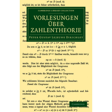 Vorlesungen uber Zahlentheorie