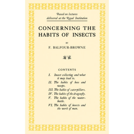 Concerning the Habits of Insects