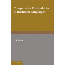 Comparative Vocabularies of Bushman Languages