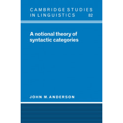 A Notional Theory of Syntactic Categories