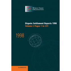 Dispute Settlement Reports 1998: Volume 1, Pages 1-231