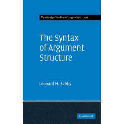 The Syntax of Argument Structure
