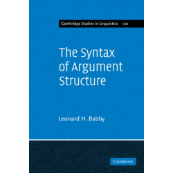 The Syntax of Argument Structure