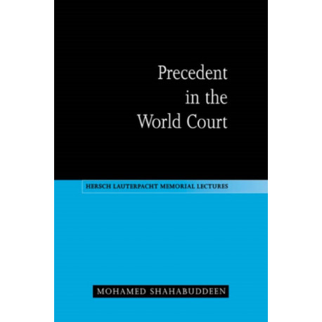 Precedent in the World Court