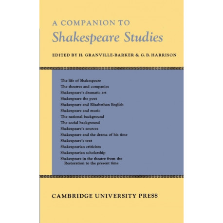 Companion to Shakespeare Studies