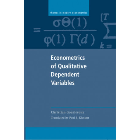 Econometrics of Qualitative Dependent Variables