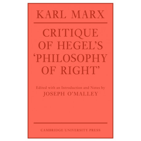 Critique of Hegel's 'Philosophy Of Right'