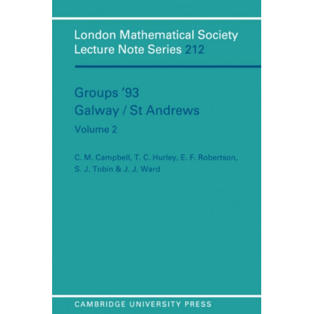 Groups '93 Galway/St Andrews: Volume 2