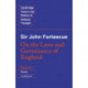 Sir John Fortescue: On the Laws and Governance of England