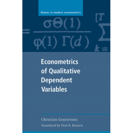 Econometrics of Qualitative Dependent Variables