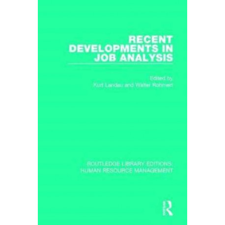 Recent Developments in Job Analysis