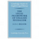 The Legal Framework of English Feudalism: The Maitland Lectures given in 1972