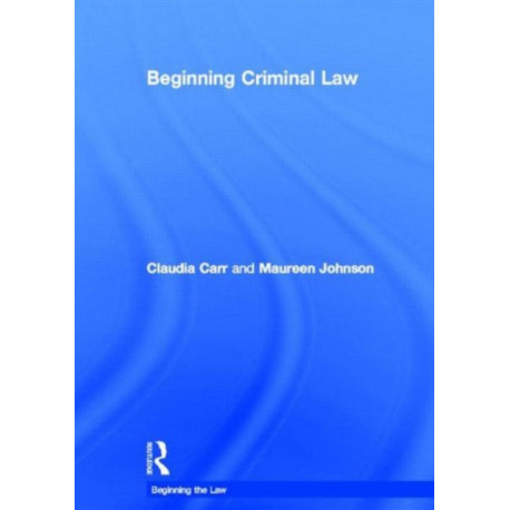 Beginning Criminal Law