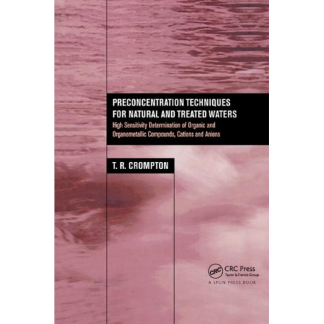 Preconcentration Techniques for Natural and Treated Waters: High Sensitivity Determination of Organic and Organometallic Compounds, Cations and Anions