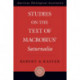 Studies on the Text of Macrobius' Saturnalia