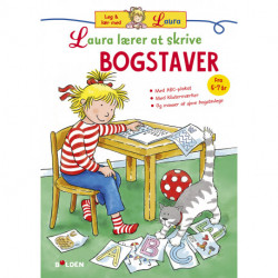 Laura lærer at skrive bogstaver