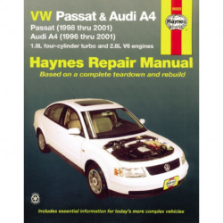 Volkswagen VW Passat (1998-2005) & Audi A4 1.8L turbo & 2.8L V6 (1996-2001) Haynes Repair Manual (USA)