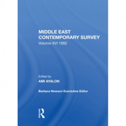 Middle East Contemporary Survey, Volume Xvi, 1992