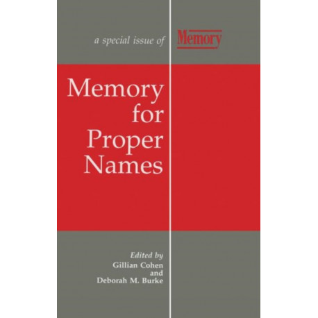 Memory for Proper Names: A Special Issue of Memory