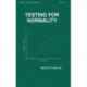 Testing For Normality