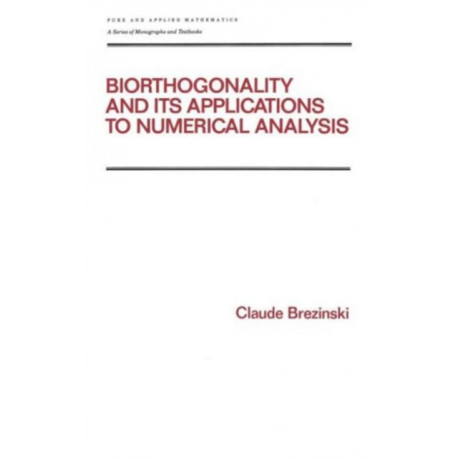 Biorthogonality and its Applications to Numerical Analysis
