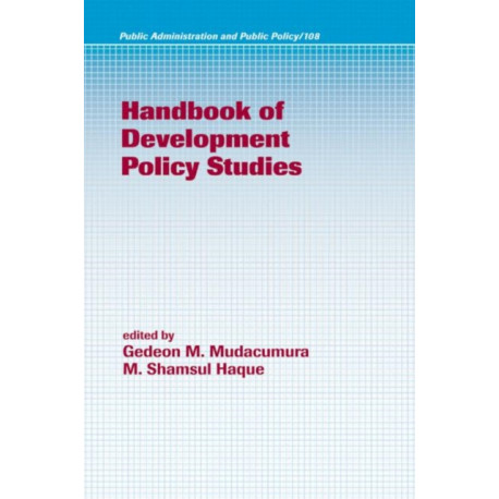 Handbook of Development Policy Studies