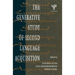 The Generative Study of Second Language Acquisition