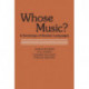 Whose Music?: Sociology of Musical Languages