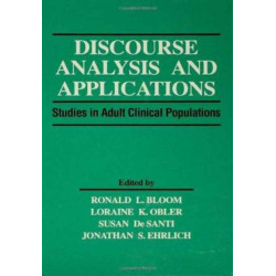 Discourse Analysis and Applications: Studies in Adult Clinical Populations