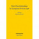 Non-Discrimination in European Private Law