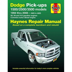 Dodge Ram 1500, 2500, 3500, (1994 - 2008): with V6, V8 and V10 gasoline and Cummins turbo-diesel engines, 2WD & 4WD