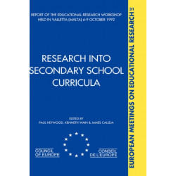 Research into Secondary School Curricula: Report of The Educational Research Workshop Held in Malta 6-9 October 1992