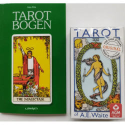 Begynder tarotsæt (DK bog + ENG Rider Waite kort ): Dansk bog tarotbogen + engelske Rider Waite Engelske kort std