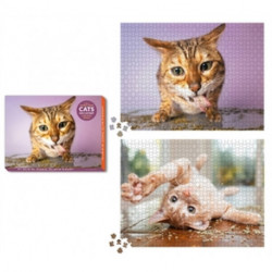 Cats on Catnip 2-in-1 Double-Sided 1,000-Piece Puzzle