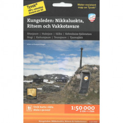 Kungsleden : Nikkaluokta, Ritsem och Vakkotavare 1:50.000