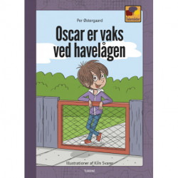 Oscar er vaks ved havelågen