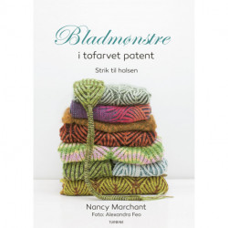 BLADMØNSTRE I TOFARVET PATENT: Strik til halsen