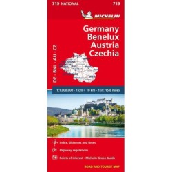 Michelin National Map 719: Germany, Benelux, Austria, Czech Republic