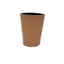 Raflebæger - Læder natur m. filt