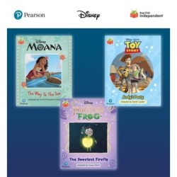Pearson Bug Club Disney Year 1 Pack E, including decodable phonics readers for phase 5- Moana: The Way to the Sea, Toy Story: Andy's Party, The Princess and the Frog: The Sweetest Firefly