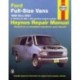 Ford full-size E-150-E-350 petrol vans (1992-2014) Haynes Repair Manual (USA): 1992 to 2014