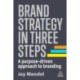 Brand Strategy in Three Steps: A Purpose-Driven Approach to Branding