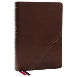 NKJV, Word Study Reference Bible, Leathersoft, Brown, Red Letter, Thumb Indexed, Comfort Print: 2,000 Keywords that Unlock the Meaning of the Bible