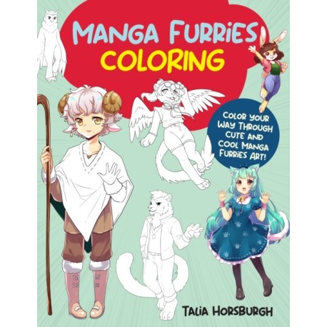 Manga Furries Coloring: Color your way through cute and cool manga furries art!