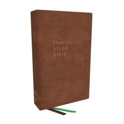 Evangelical Study Bible: Christ-centered. Faith-building. Mission-focused. (NKJV, Brown Leathersoft, Red Letter, Large Comfort Print): Christ-centered. Faith-building. Mission-focused.