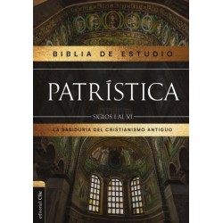 RVR, Biblia de Estudio Patristica, Tapa dura, Interior a dos colores, con Indice, Palabras de Jesus en Rojo, Comfort Print: La Sabiduria del Cristianismo Antiguo, siglos I al VI